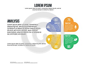 Infographic element hexagonal template and powerpoint full color.