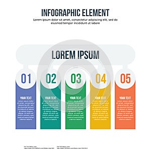 Infographic element hexagonal template and powerpoint full color.