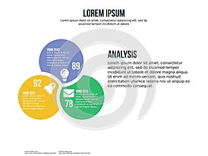 Infographic element rotation template and powerpoint full color.