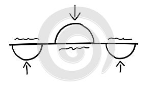 Infographic element - a segment with circles.