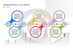 Infographic element simple flat color