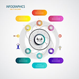 Infographic element template digital and engineering telecoms 6