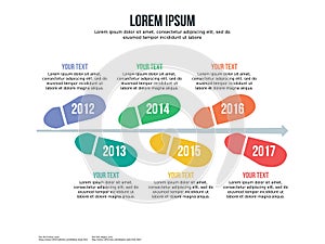 Infographic element template and powerpoint full color.