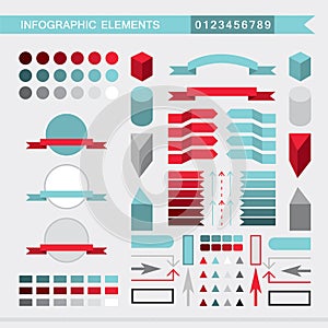 Infographic elements arrows,signs,bars, buttons,borders etc.
