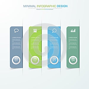 Infographic Elements with business icon on full color background process or steps and options workflow diagrams,vector design