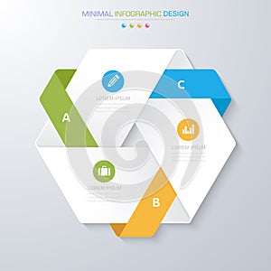 Infographic Elements with business icon on full color background process or steps and options workflow diagrams,vector design