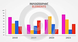 Infographic elements data visualization design template.