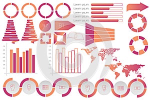 Infographic elements data visualization vector design template