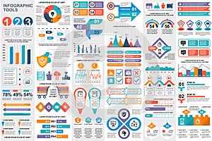 Infographic elements data visualization vector design template. Can be used for steps, options, business processes