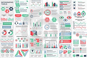 Infographic elements data visualization vector design template. Can be used for steps, options, business processes