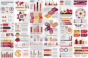 Infographic elements data visualization vector design template. Can be used for steps, options, business processes