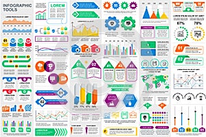 Infographic elements data visualization vector design template. Can be used for steps, options, business processes