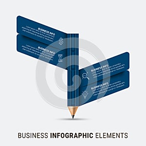 Business data visualization. Simple infographic design template. Abstract vector illustration.