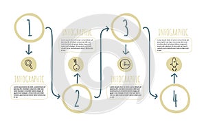 Infographic elements design template. Hand drawn infographic. Doodle infographic