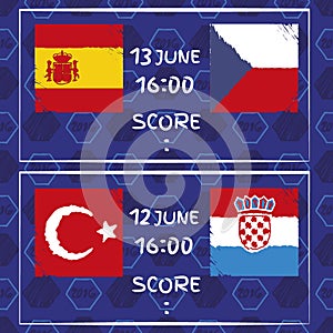 Infographic elements for football championship.