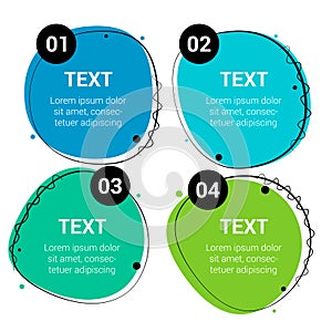 Infographic elements, forms for text.