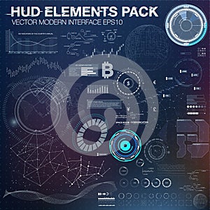 Infographic elements. futuristic user interface HUD UI UX. Abstract background with connecting dots and lines.