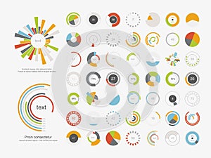 Infographic Elements.Pie chart set icon.