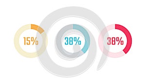 Infographic elements. Round business diagram. Percent table. Marketing plan