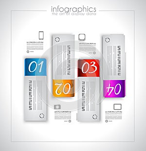 Infographic elements - set of paper tags,