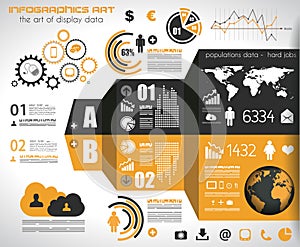 Infographic elements - set of paper tags