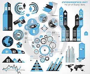 Infographic elements - set of paper tags,