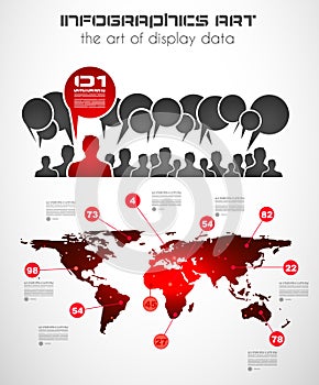 Infographic elements - set of paper tags,