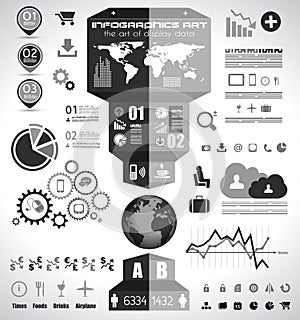 Infographic elements - set of paper tags