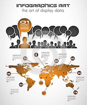 Infographic elements - set of paper tags, icons...