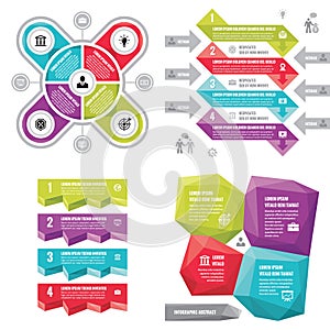 Infographic elements template business concept banners for presentation, brochure, website and other design project.