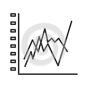 Infographic graphic line line black icon. Record keeping concept. Visual comparison of data. Sign for web page, mobile app, button