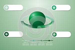 Infographic of green ellipse showing process