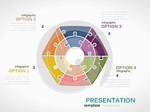 Infographic hexagon presentation