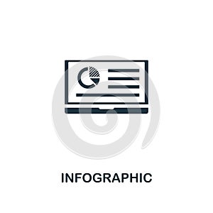 Infographic icon. Creative element design from content icons collection. Pixel perfect Infographic icon for web design, apps,