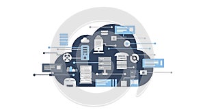 Cloud Computing Technology and Data Centers - Server Infrastructure and Network Connections