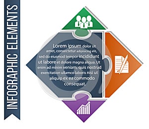 Infographic illustration. Business concept vector included integrated icons of competence, development and bargain.