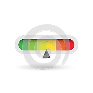 Infographic illustration for web design. Gauge vector