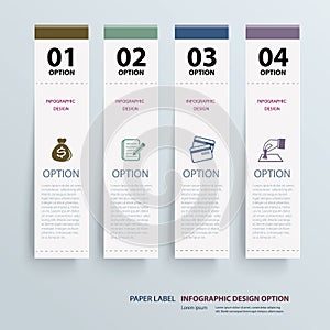 Infographic label tab template