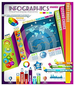 Infographic with a lot of design elements