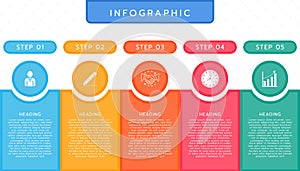 Infographic modern design colorful style use plan for business