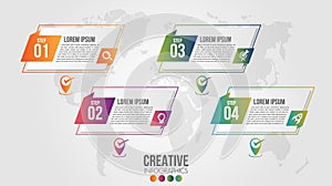 Infographic modern timeline design vector template for business with 5 steps or options illustrate a strategy. Can be used for
