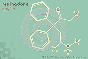 Infographic of the molecule of Methadone