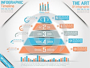 Infographic number option pyramid