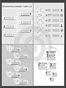 Infographic number option template
