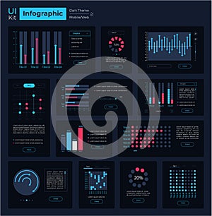 Infographic performance UI elements kit