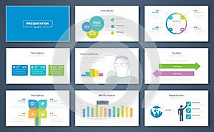 Infographic presentation elements and vector template brochures