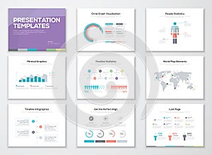 Infographic presentation templates and business brochures