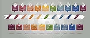 Infographic Science template. Icons in different colors. Include Science, Microbiology, Informatics, Neurobiology and others