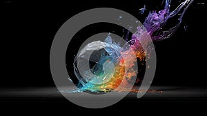 Infographic Semi Abstract Randomized Algorithm Crystalline Input Sphere