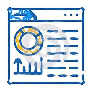 infographic seo optimization icon doodle illustration